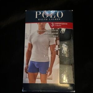 Ralph Lauren Polo V- necks stretch slim fit 3 pack